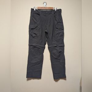 Eddie Bauer Men’s Cargo Convertible Pants – Size 36x30 – Grey